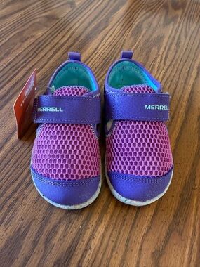 Merrell Bare Steps 6 Purple Turquoise Toddler Watershoes